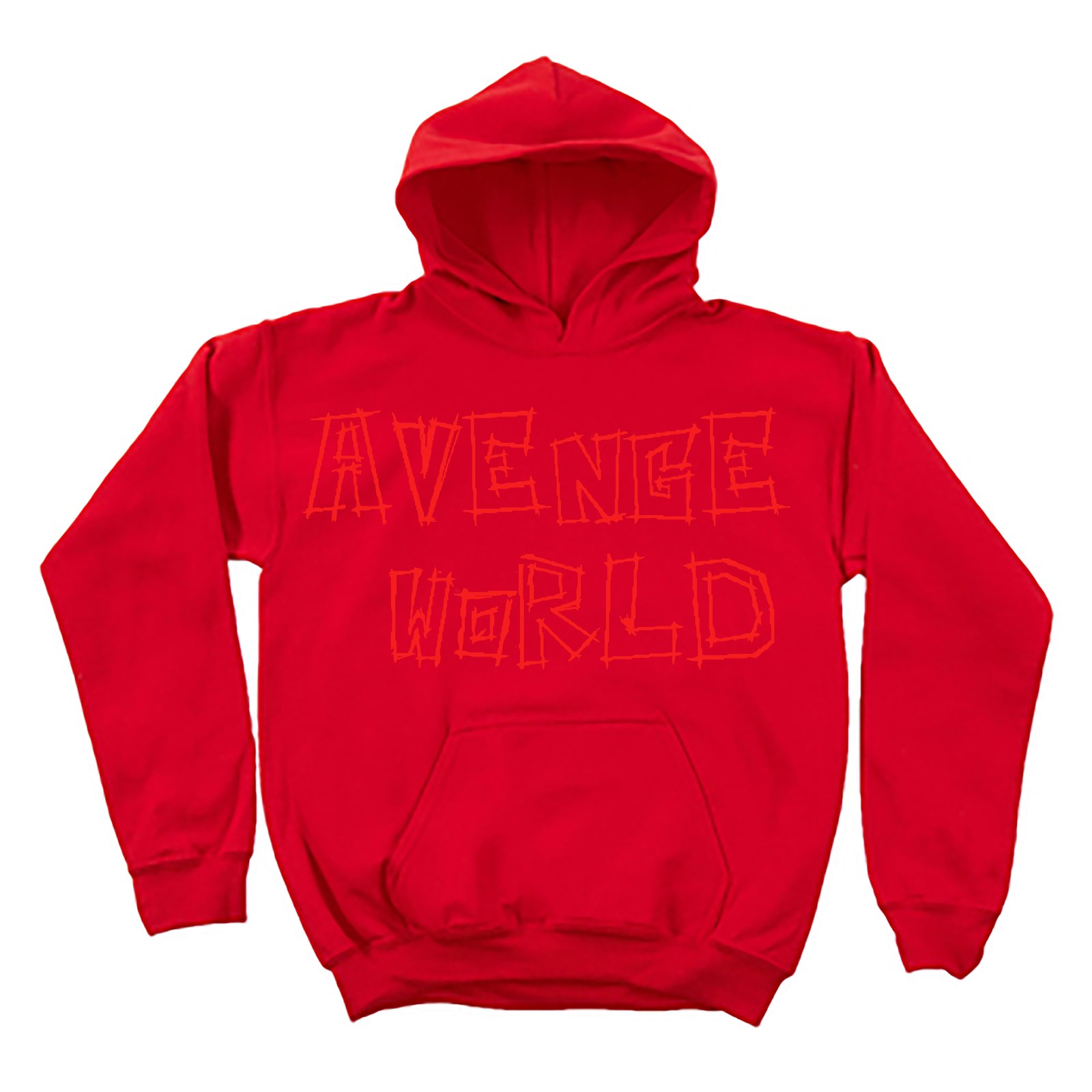 AW Two Tone Hoodie in Red | Avenge Worldwide
